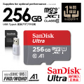 【SPX推奨メモリ】SanDisk Ultra microSDXC 256GB Class10 UHS-I A1 USB-TypeA変換アダプタ付 OS-113