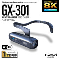 Gexa(ジイエクサ×スパイダーズX） 8K ウェアラブルカメラ ヘッドカメラ アクションカメラ [GX-301] 手ブレ補正 ハンズフリー 縦型動画 H.265 Wi-Fi 1TB対応