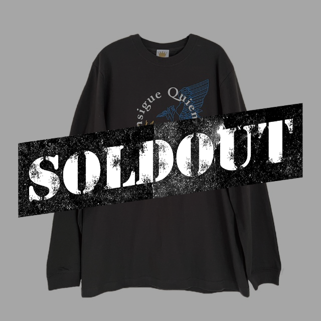 OOJAロングスリーブT （チャコール）  / サイズM-XL