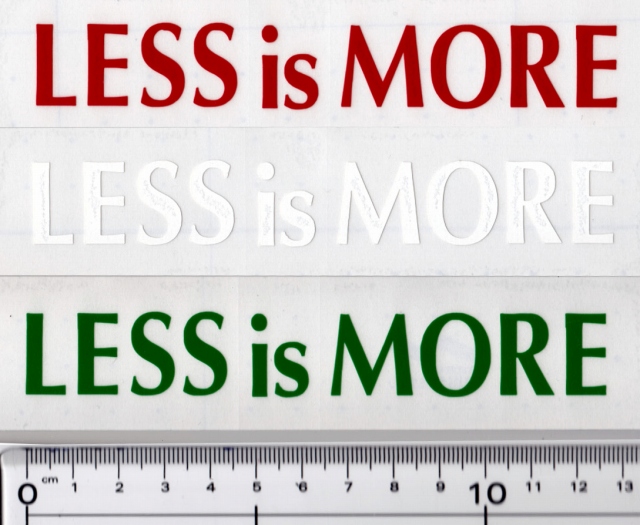 レスイズモア 「切り文字ステッカー 小」