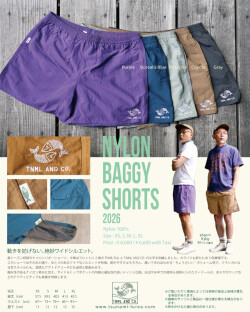★ご予約商品★津波ルアーズ「Nylon Baggy Shorts 2026」【１着までクリックポスト可】※納期7月中旬～下旬頃