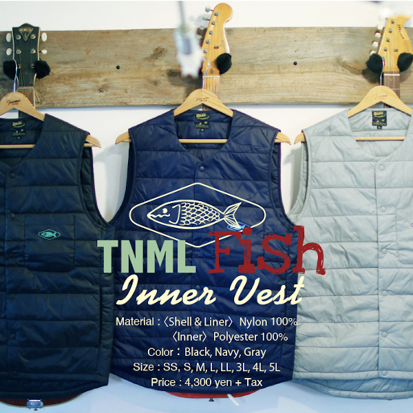 ★ご予約商品★ 津波ルアーズ 「TNML Fish - Inner Vest」 ※12月中旬頃入荷予定 ★ご予約商品★ 津波ルアーズ 「TNML Fish - Inner Vest」 ※12月中旬頃入荷予定