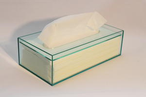 アクリル製ティッシュケース【ガラス色タイプ】