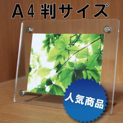 シンプルタイプフォトフレームフォトフレーム 判サイズ260 347mm 写真サイズ210 297ｍｍ 国産高級品クリア 透明写真立て アクリルshopオービター