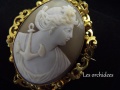 アンティークシェルカメオ ピンチベックhope