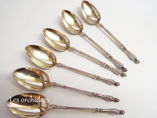 france antique silver tea spoon