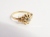 フランス　ヴィンテージ18金ダイヤモンド花のリング