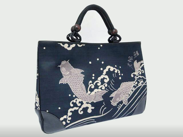 726BR 大型マグホック付きトートバッグ ろう引き手