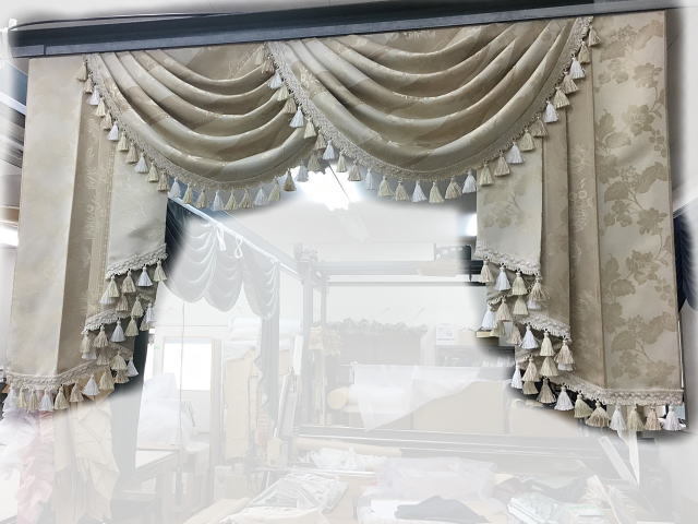 送料無料 上飾りスワッグバランス メーカーカタログの生地品番から注文