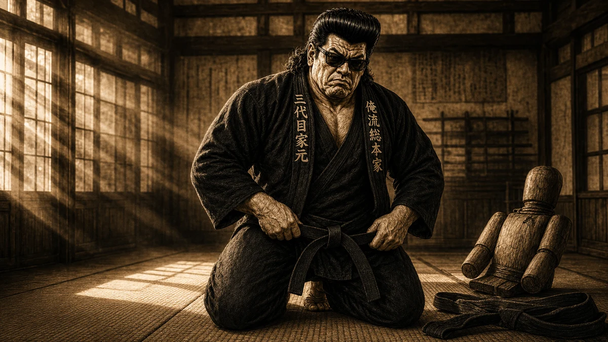 「柔術魂」について語る、黒い半纏姿の俺流総本家 家元