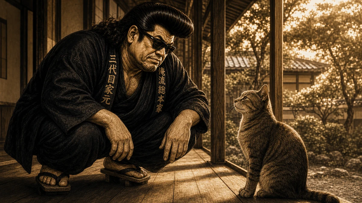 「猫魂」について語る、黒い半纏姿の俺流総本家 家元