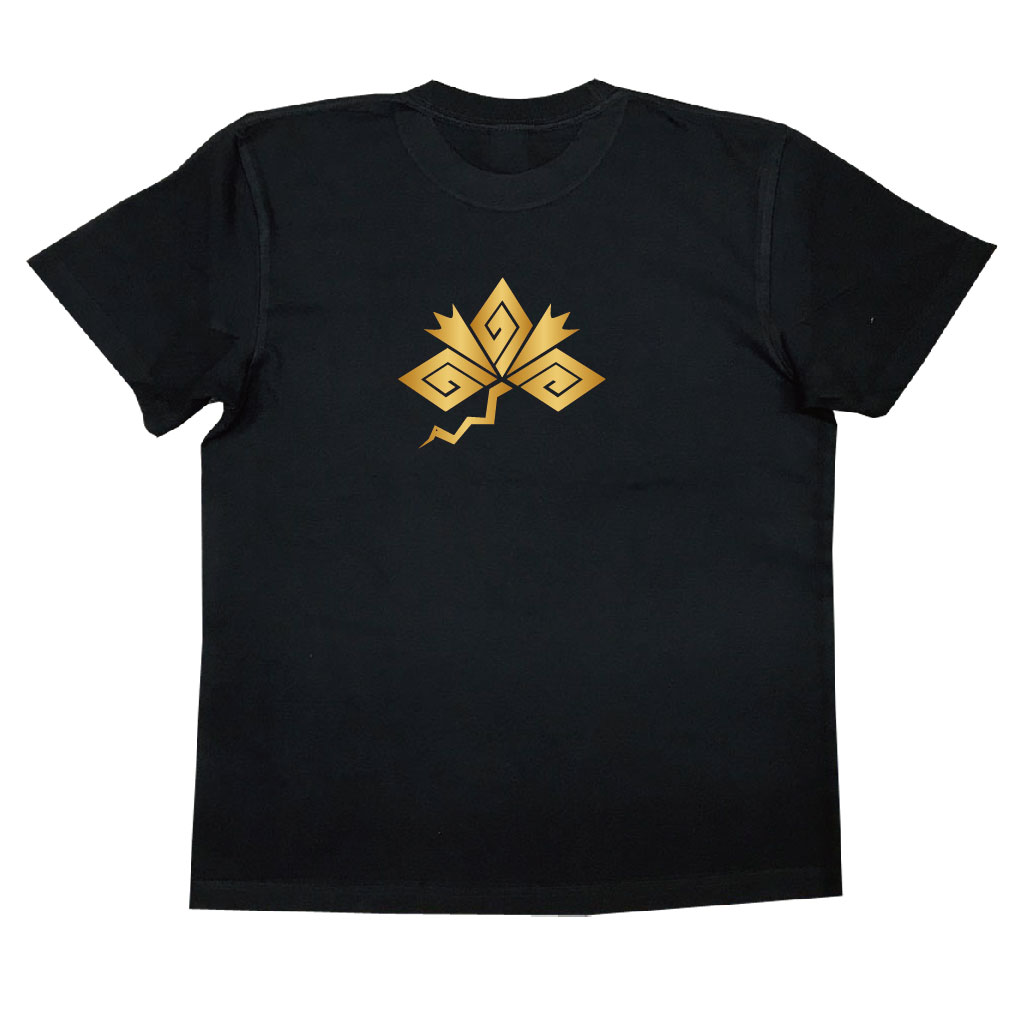 家紋Tシャツ 稲妻鶴