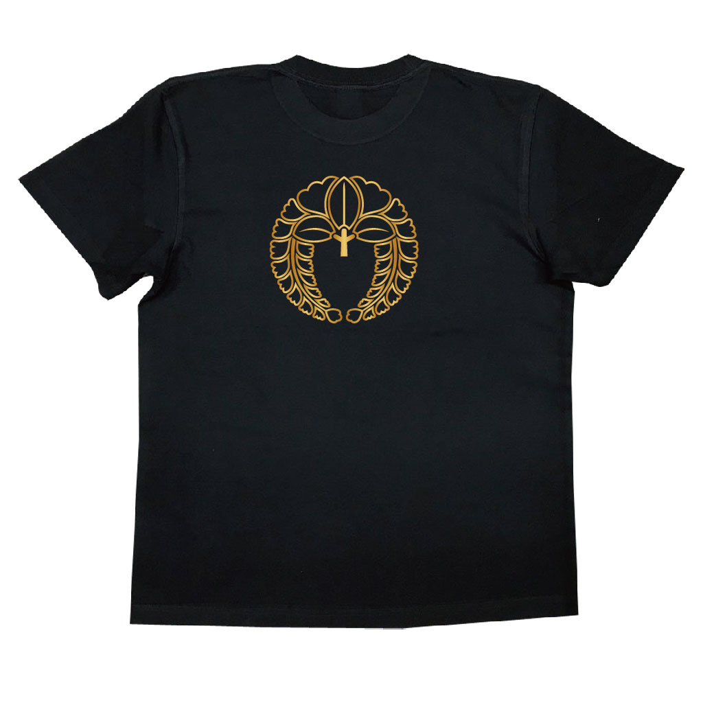 家紋Tシャツ 陰下がり藤