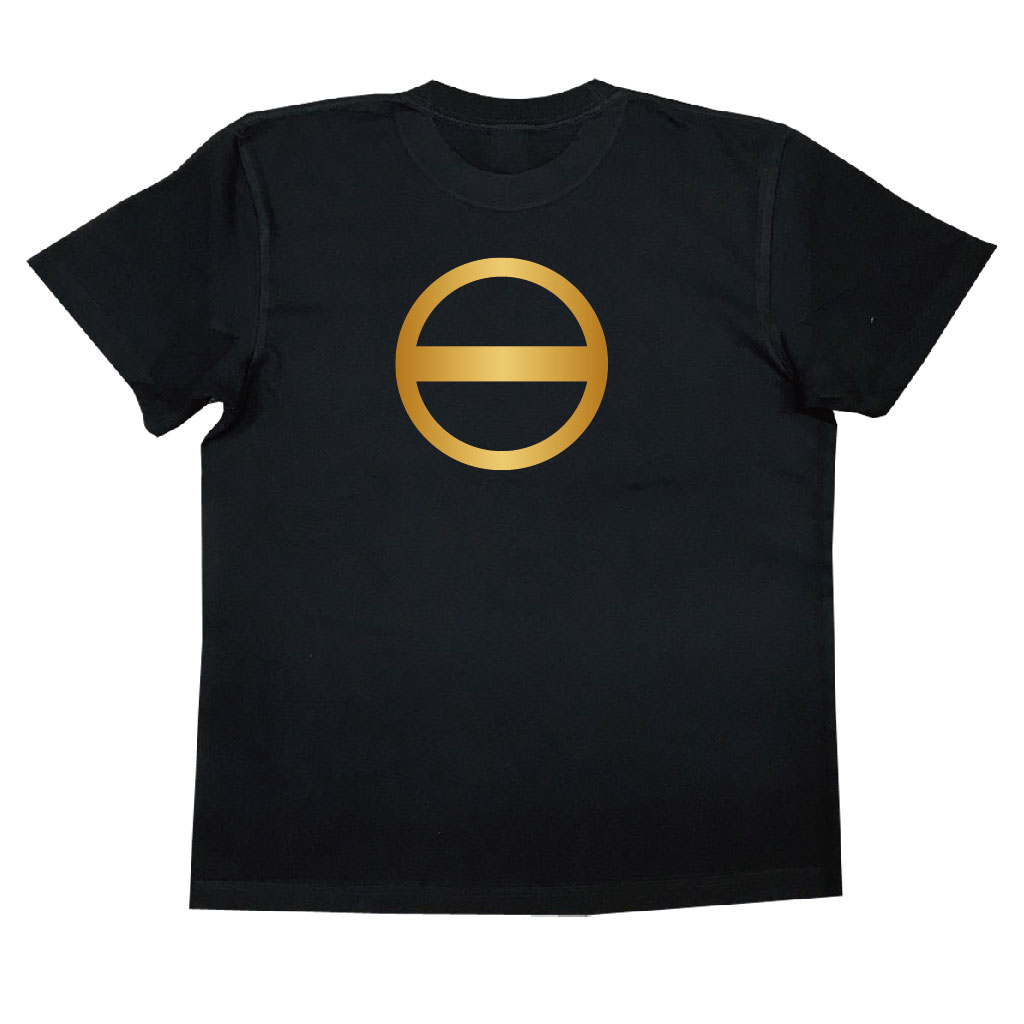 家紋Tシャツ 丸に一つ引き