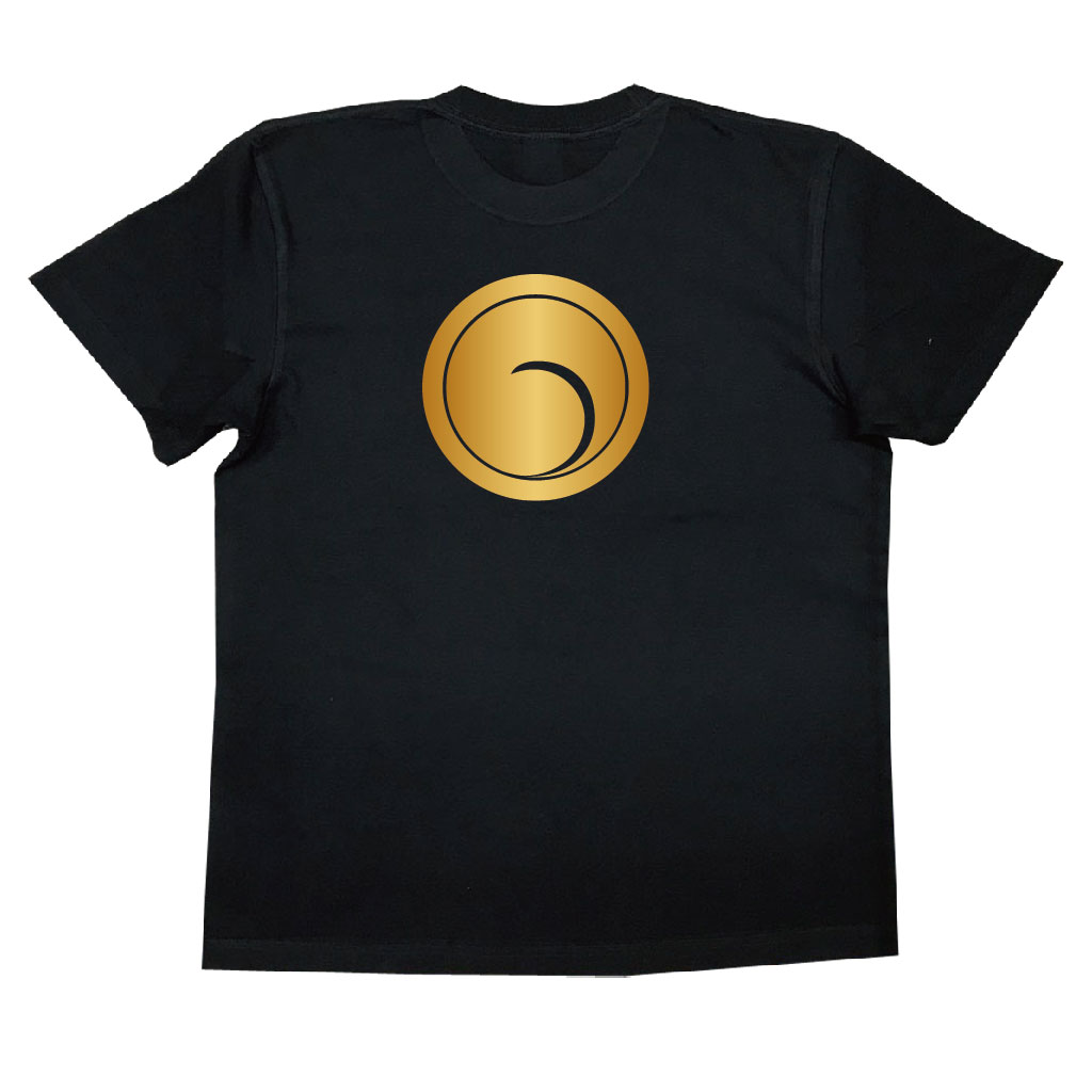 家紋Tシャツ 丸に右一つ巴