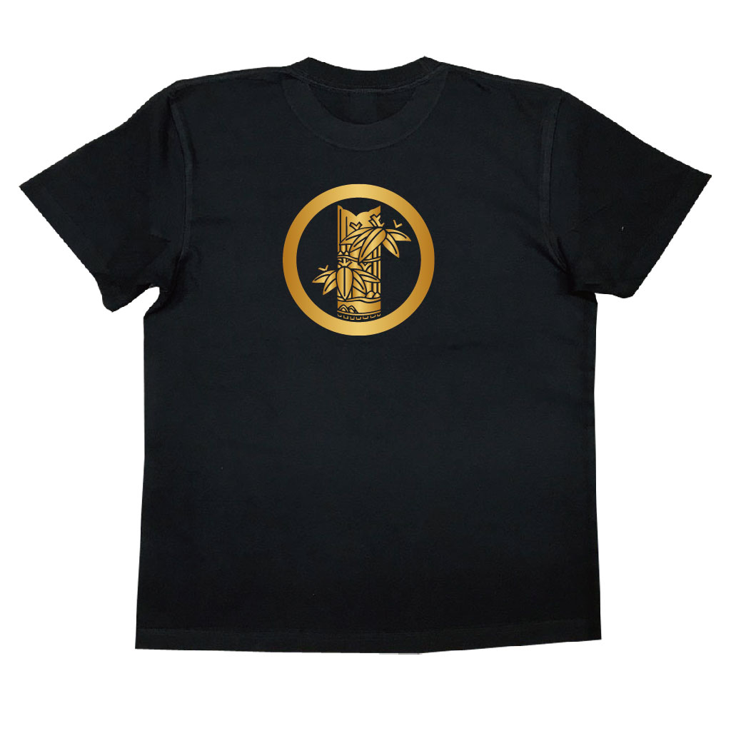 家紋Tシャツ 丸に変わり竹に笹