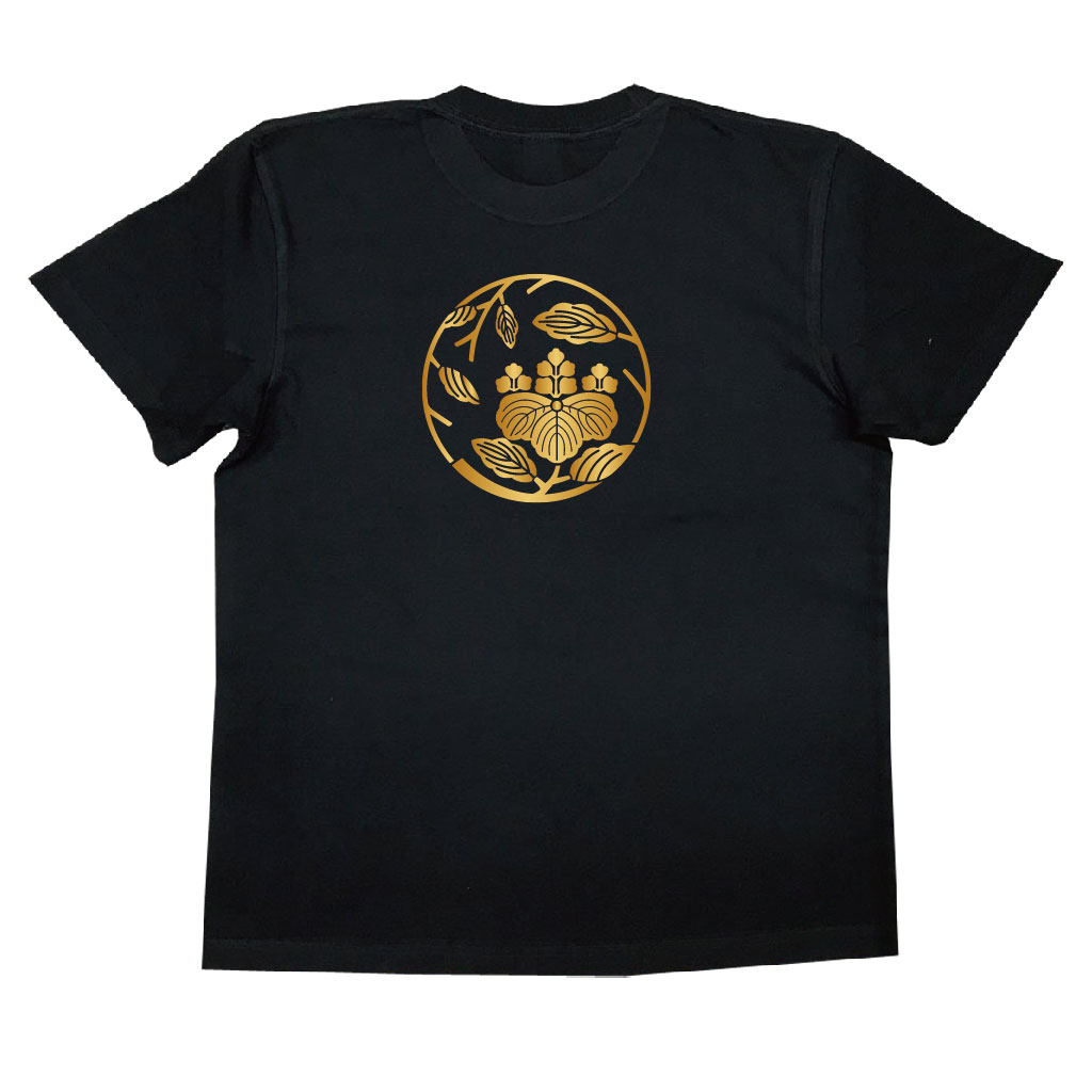 家紋Tシャツ 桐の枝丸