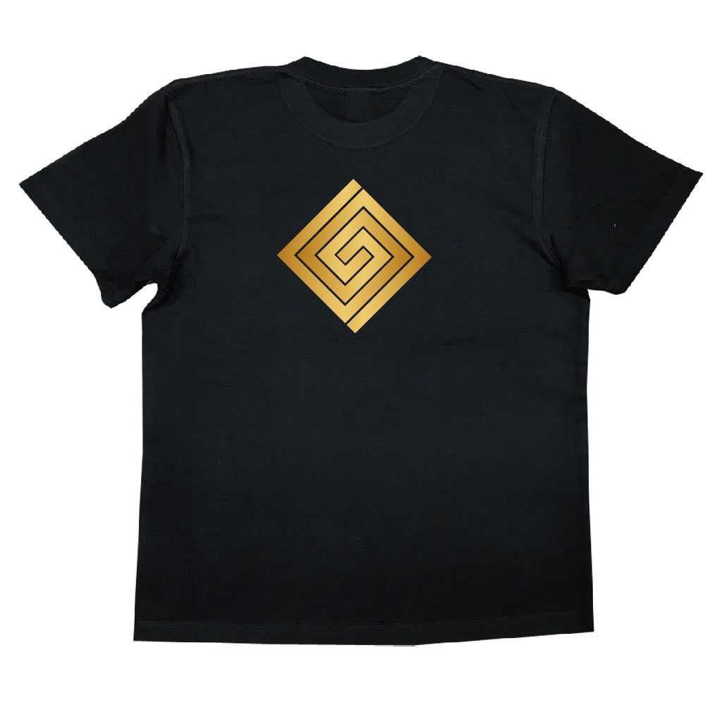 家紋Tシャツ 隅立て絡み稲妻