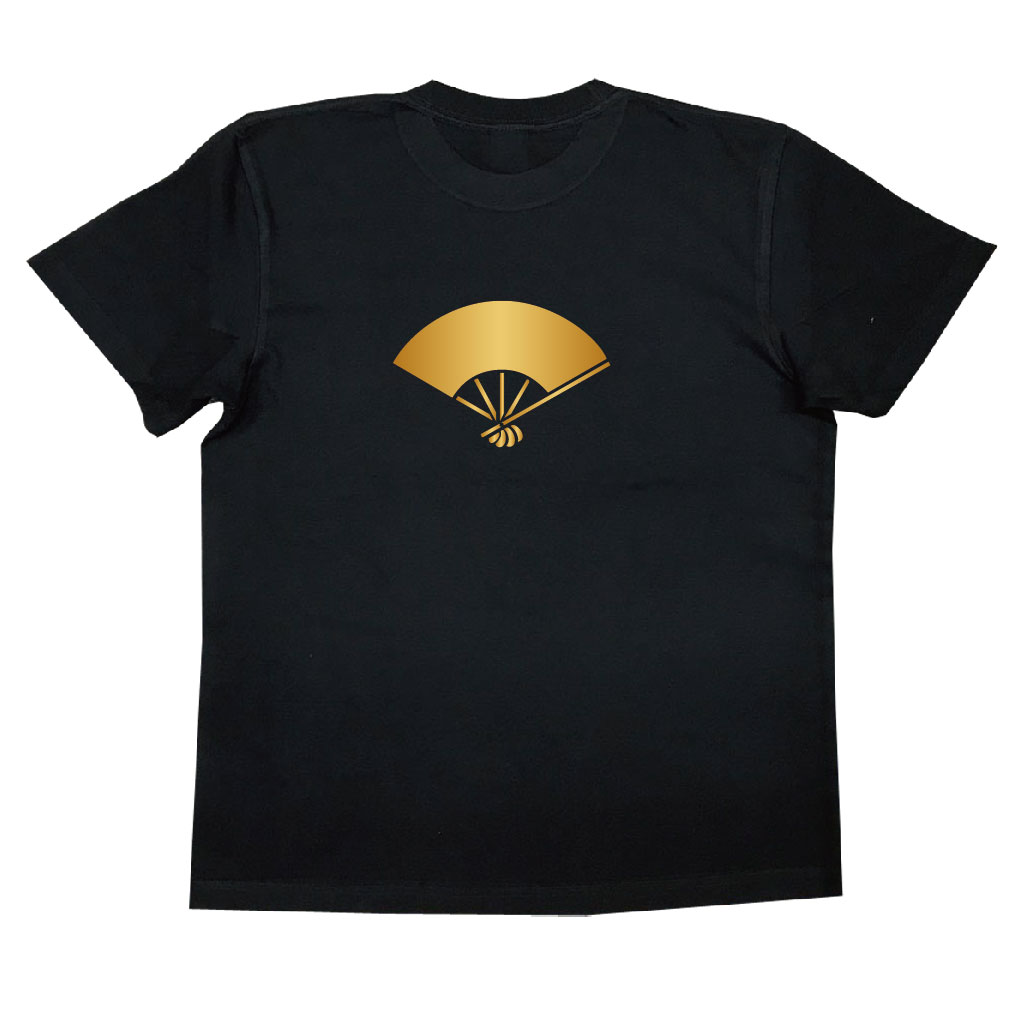 家紋Tシャツ 五本骨扇