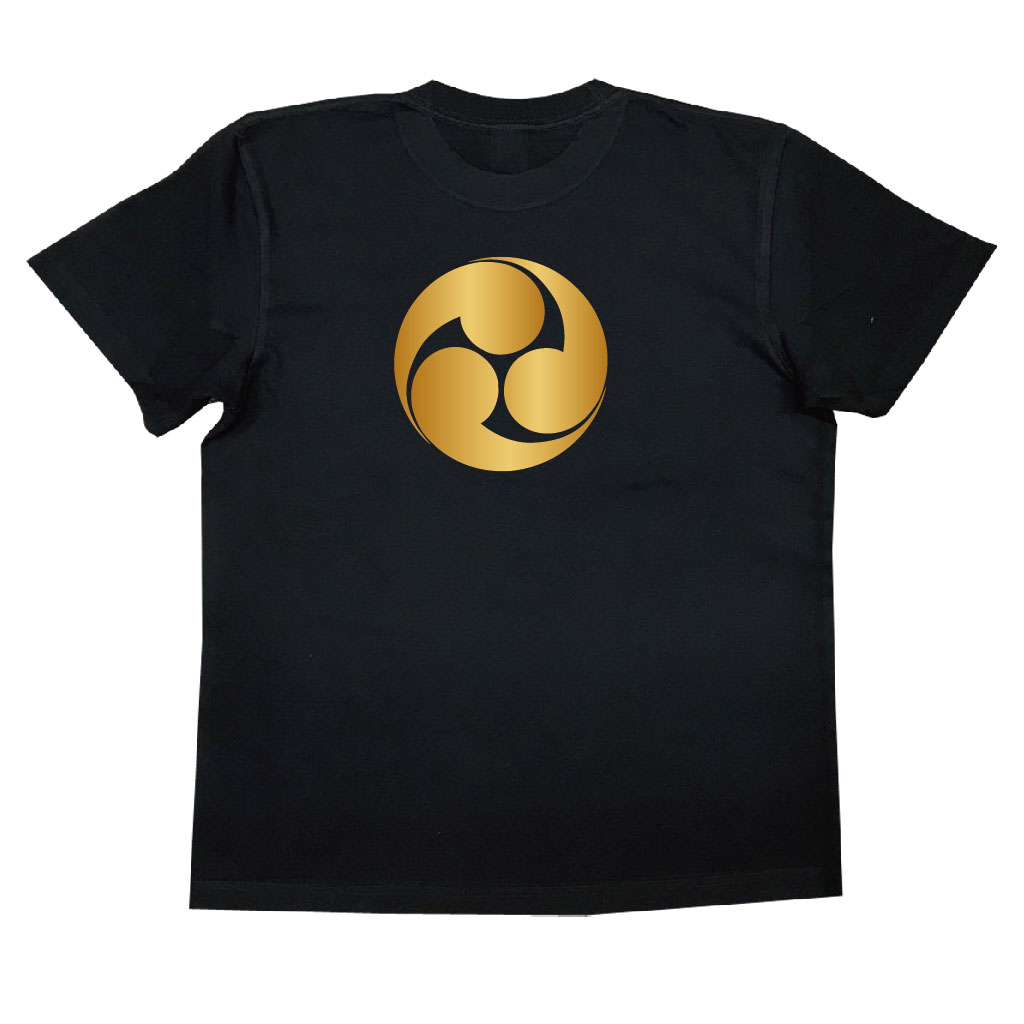 家紋Tシャツ 左三つ巴