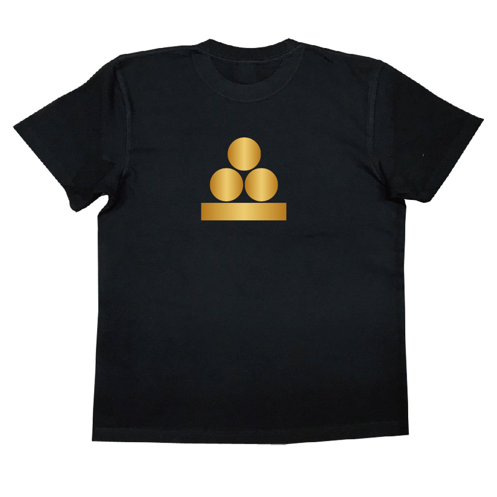 家紋Tシャツ 三つ星に一つ引き