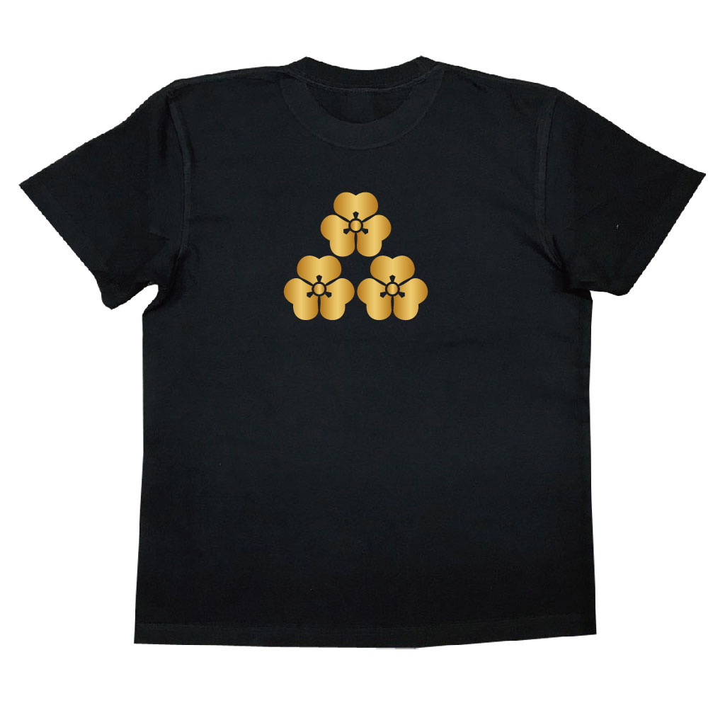 家紋Tシャツ 三つ盛り片喰