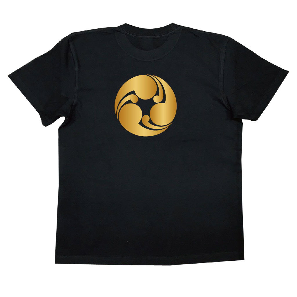 家紋Tシャツ 子持ち左三つ巴