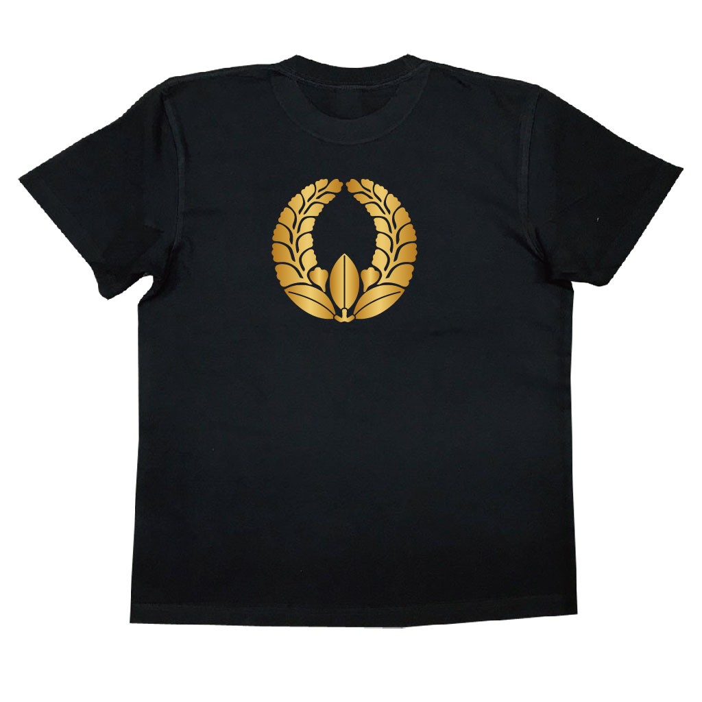 家紋Tシャツ 軸付き上がり藤
