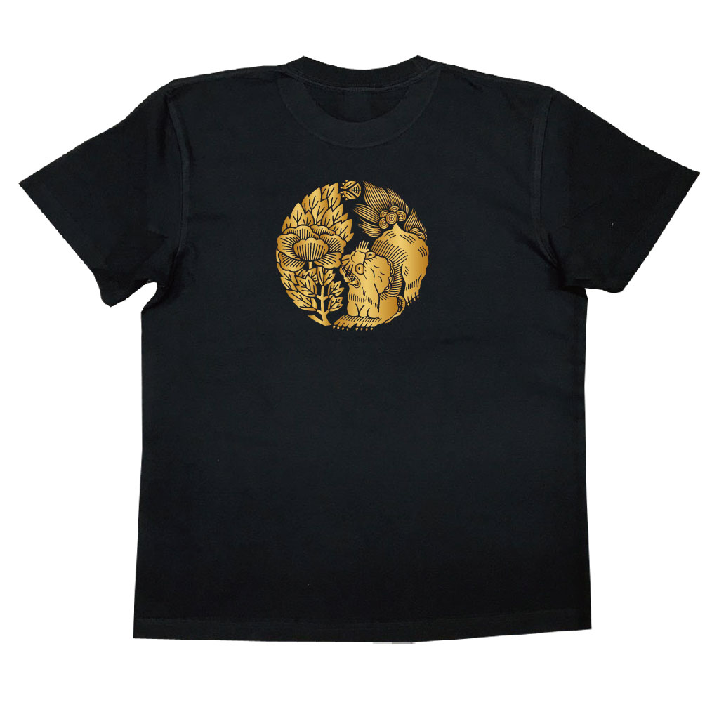 家紋Tシャツ 秋田牡丹