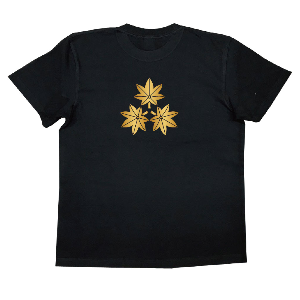 家紋Tシャツ 尻合わせ三つ楓