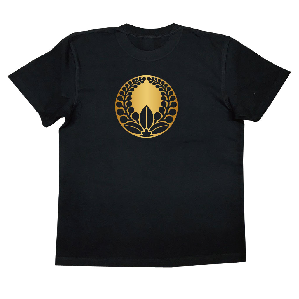家紋Tシャツ 石持ち地抜き安藤藤