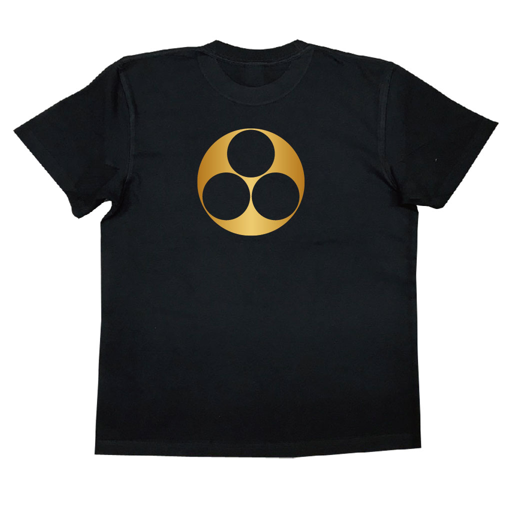 家紋Tシャツ 石持ち地抜き三つ星