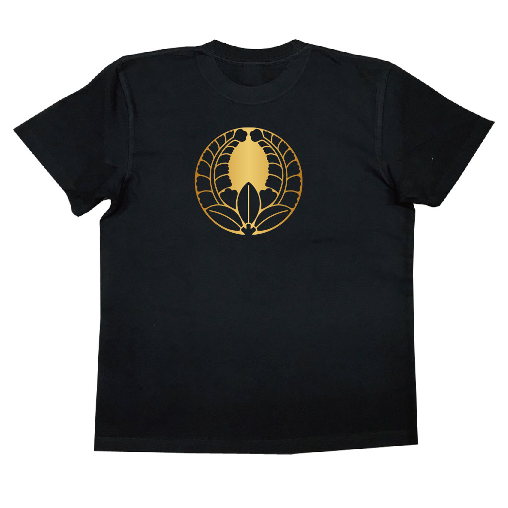 家紋Tシャツ 石持ち地抜き上がり藤