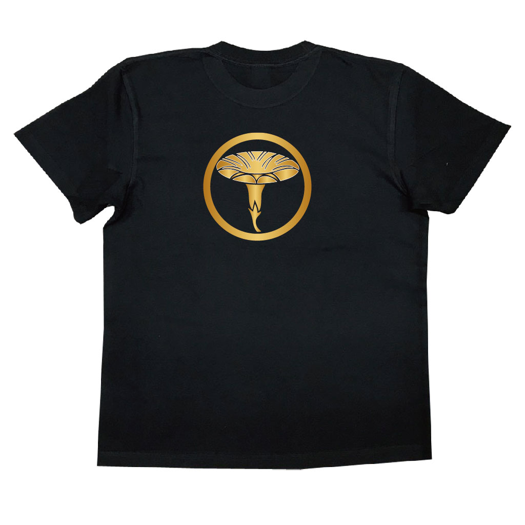家紋Tシャツ 中輪に一つ朝顔