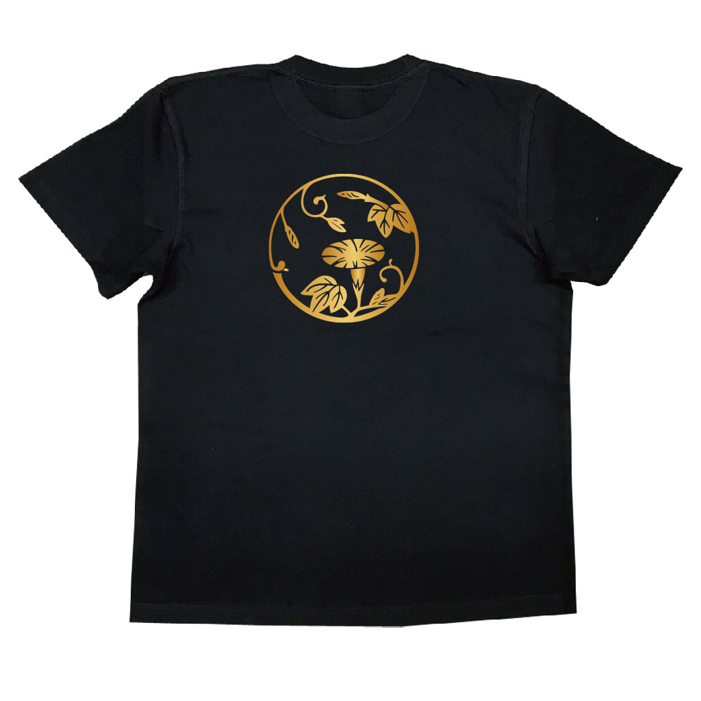 家紋Tシャツ 朝顔の丸