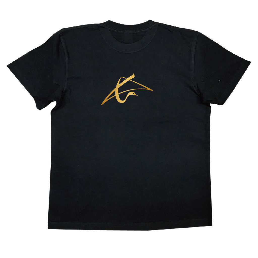 家紋Tシャツ 長の文字鶴
