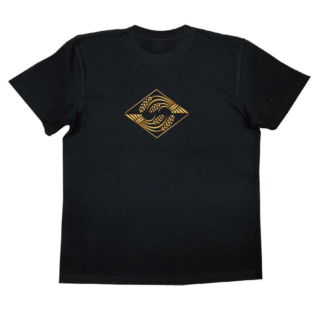 家紋Tシャツ 二つ追稲菱