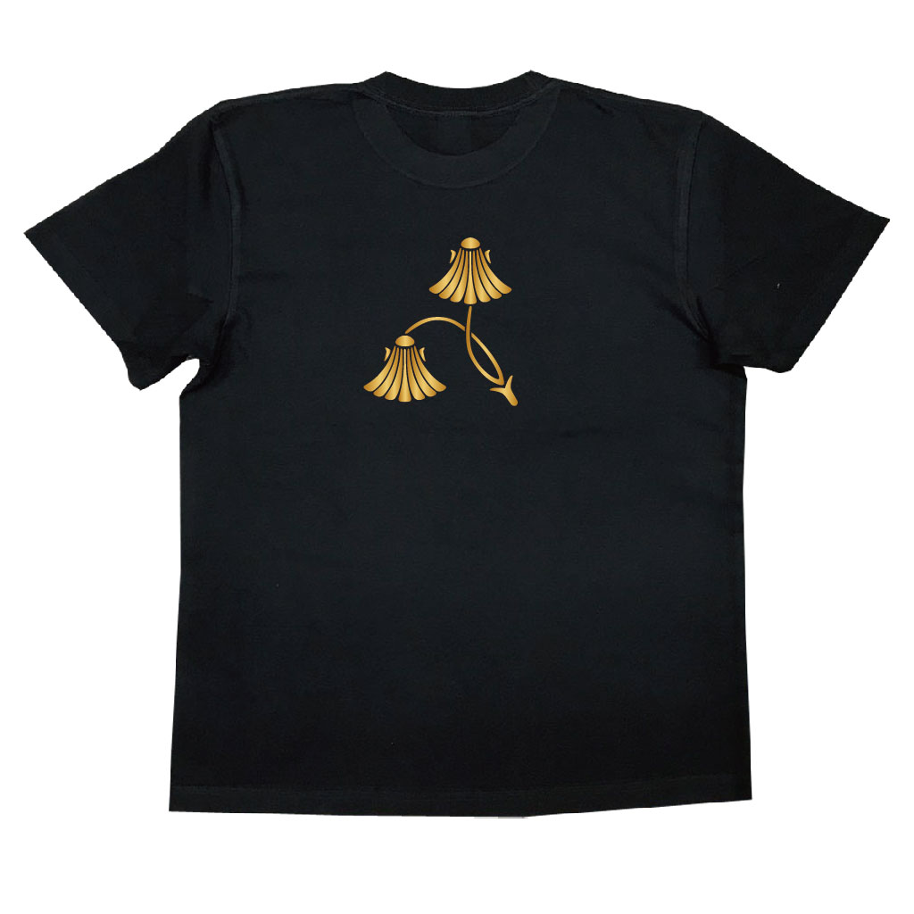 家紋Tシャツ 二葉いたら貝