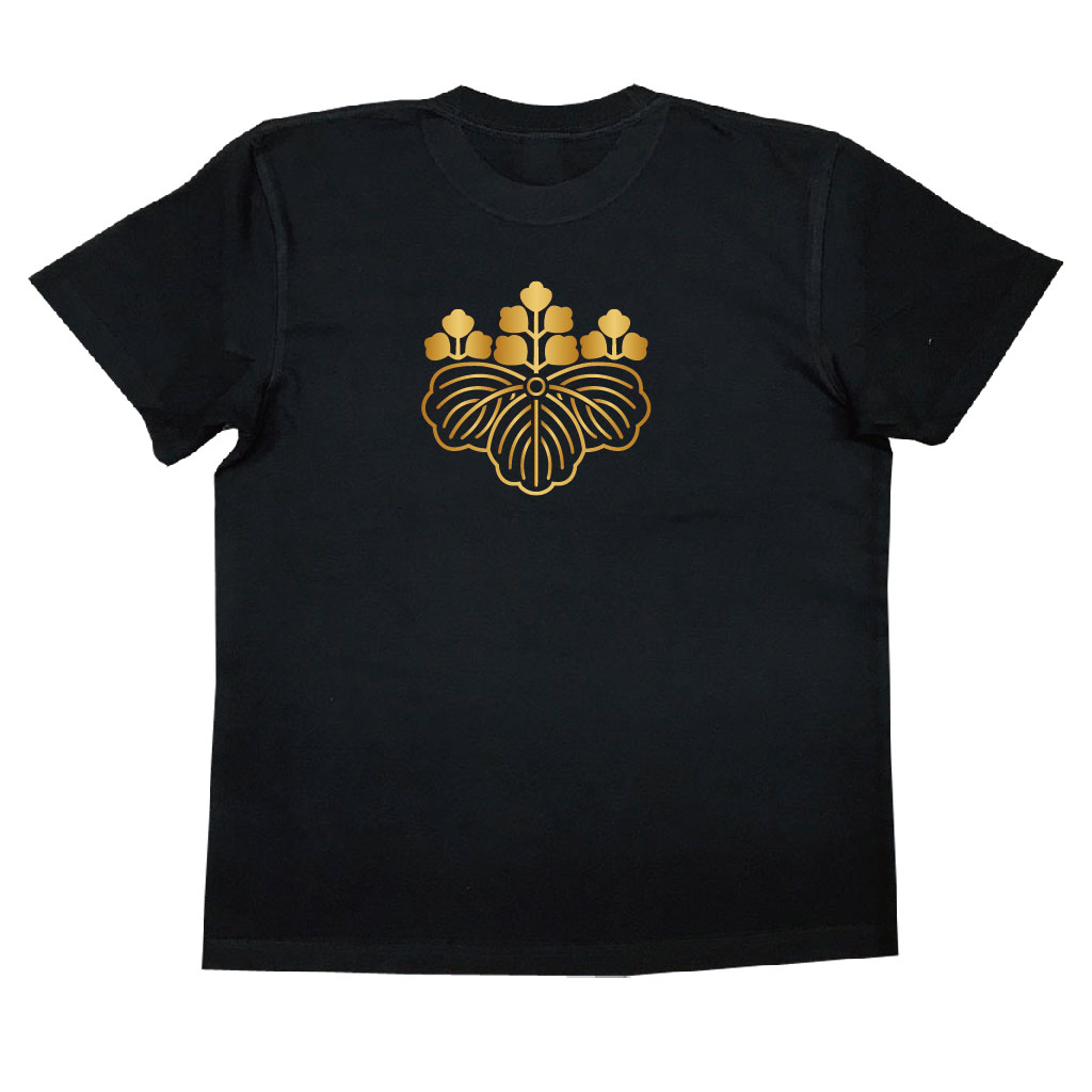 家紋Tシャツ 葉陰五三桐