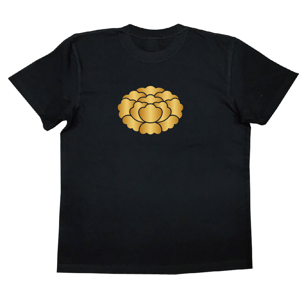 家紋Tシャツ 落牡丹