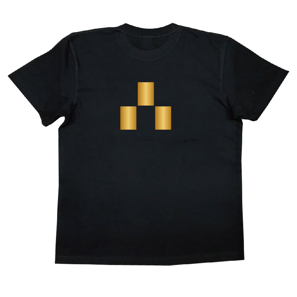 家紋Tシャツ 立て三つ石