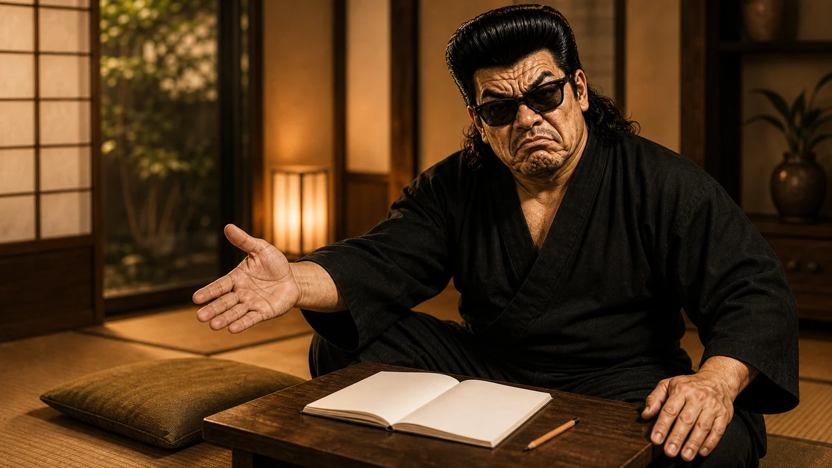「宿題やった？」について語る、黒い半纏姿の俺流総本家 家元