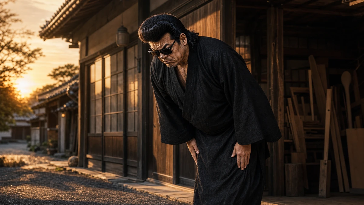 「長い間 くそお世話になりました」について語る、黒い半纏姿の俺流総本家 家元