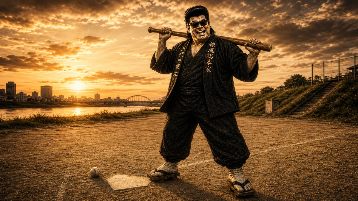 「そんなことより野球しようぜ!」について語る、黒い半纏姿の俺流総本家 家元