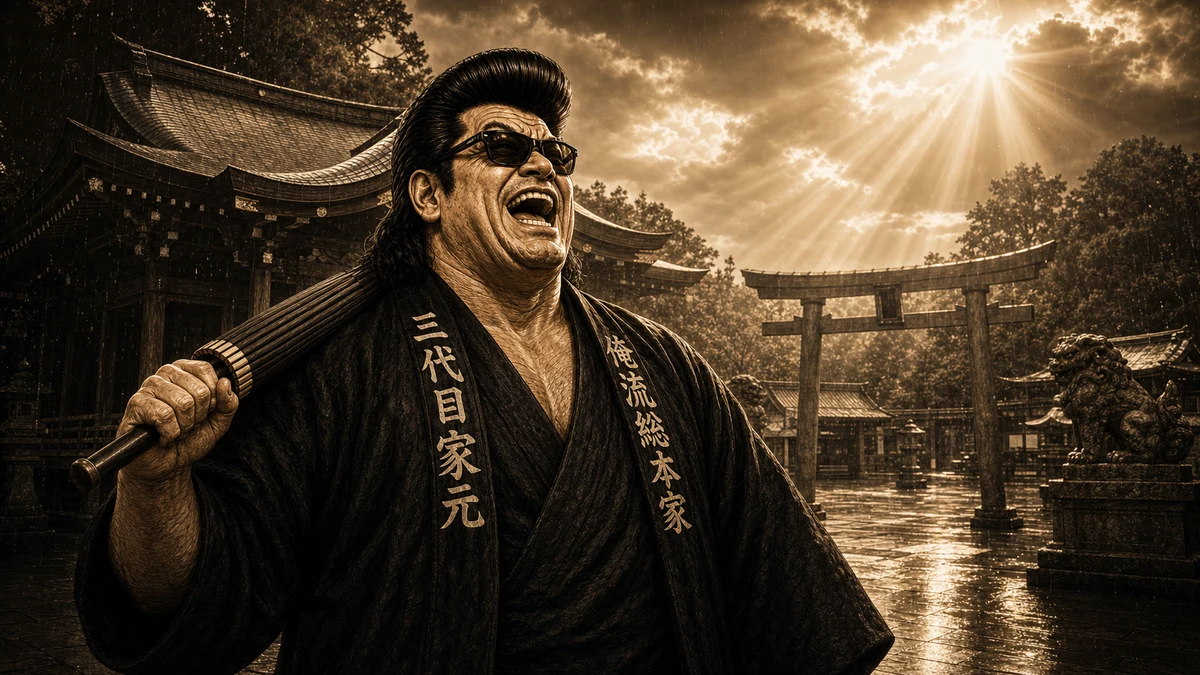 「晴れ男」について語る、黒い半纏姿の俺流総本家 家元