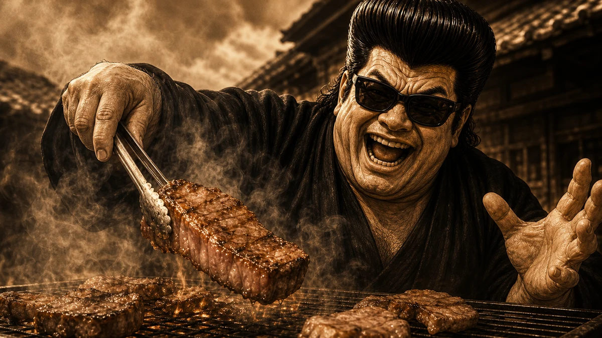 「肉こそすべて!」について語る、黒い半纏姿の俺流総本家 家元