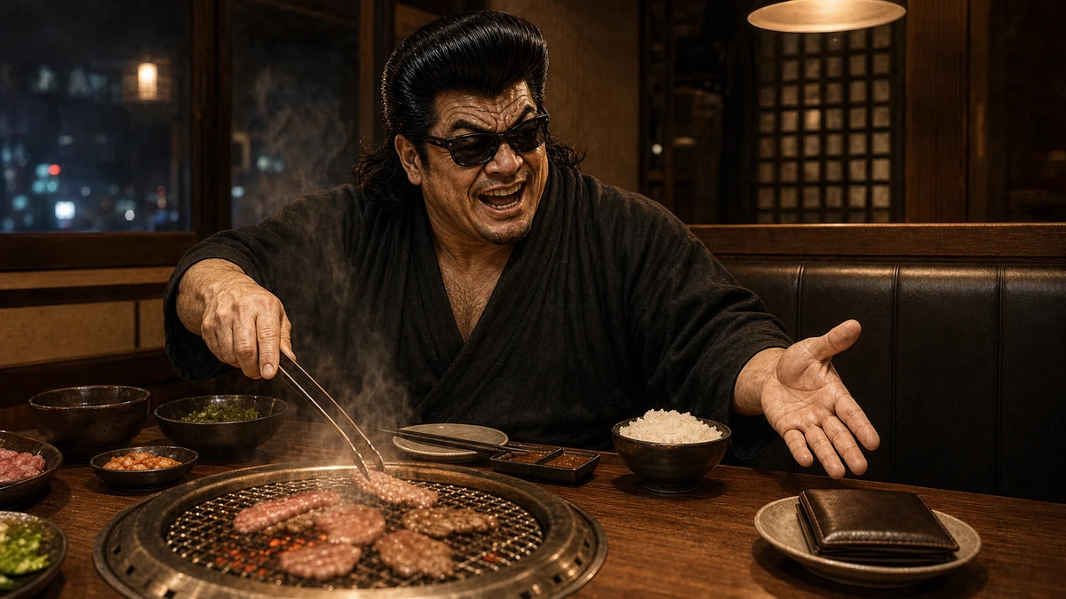 「他人の金で焼肉食いたい」について語る、黒い半纏姿の俺流総本家 家元