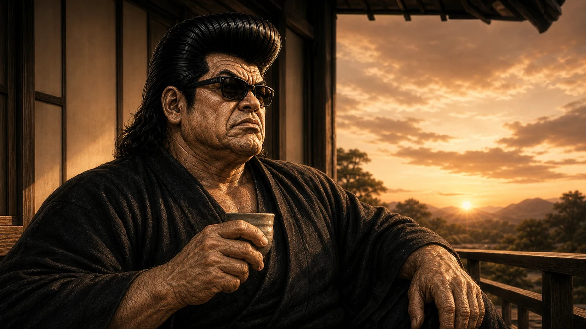 「酒をくれ」について語る、黒い半纏姿の俺流総本家 家元