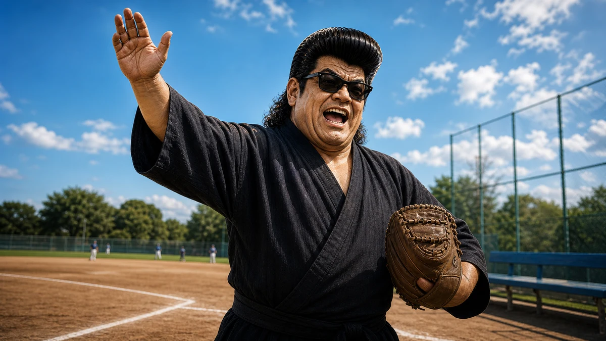 「そんなことより野球しようぜ!」について語る、黒い半纏姿の俺流総本家 家元