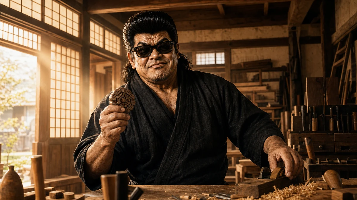 「生涯現役」について語る、黒い半纏姿の俺流総本家 家元